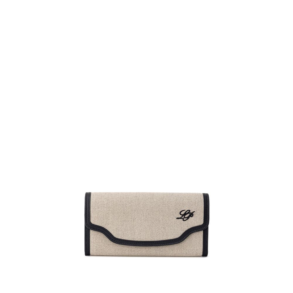 Loro Piana Beige Fabric and Leather Wallet - Elegant Accessory