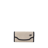 Loro Piana Beige Fabric and Leather Wallet - Elegant Accessory