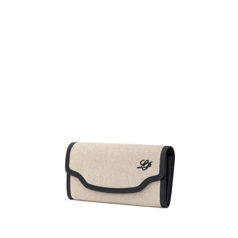 Loro Piana Beige Fabric and Leather Wallet - Elegant Accessory