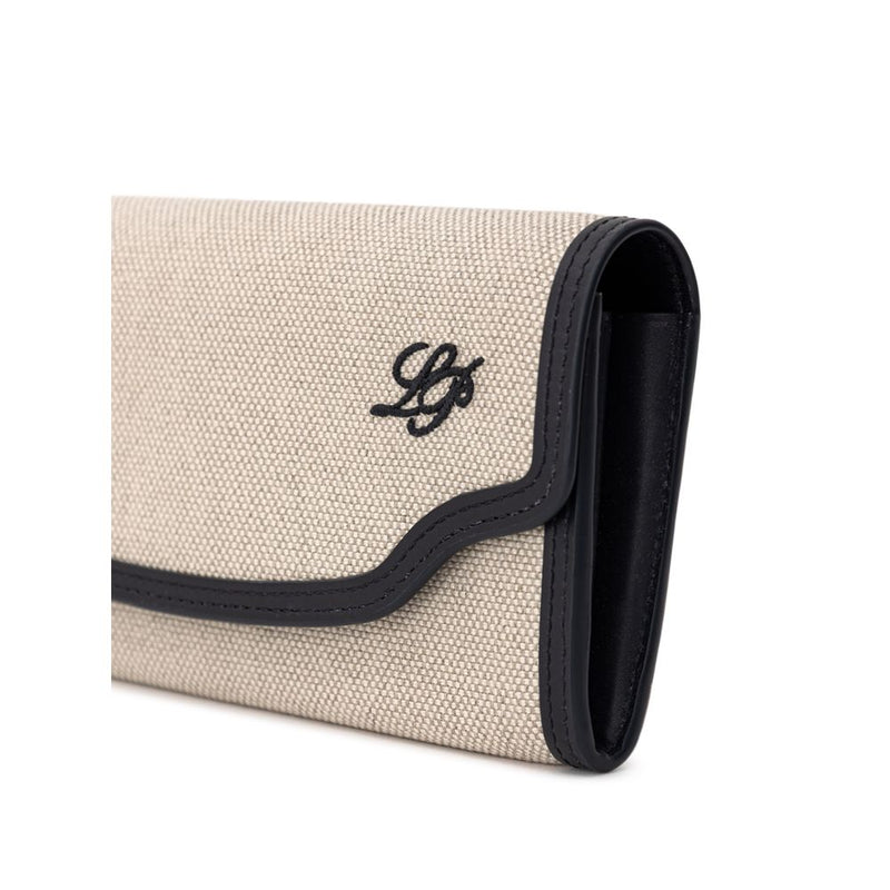 Loro Piana Beige Fabric and Leather Wallet - Elegance Meets Functionality