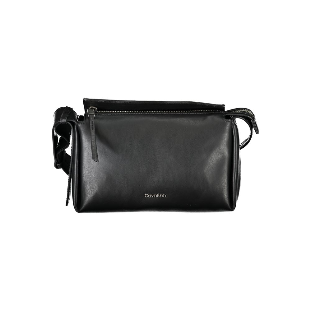 Calvin Klein Black Polyester Handbag - Adjustable & Stylish