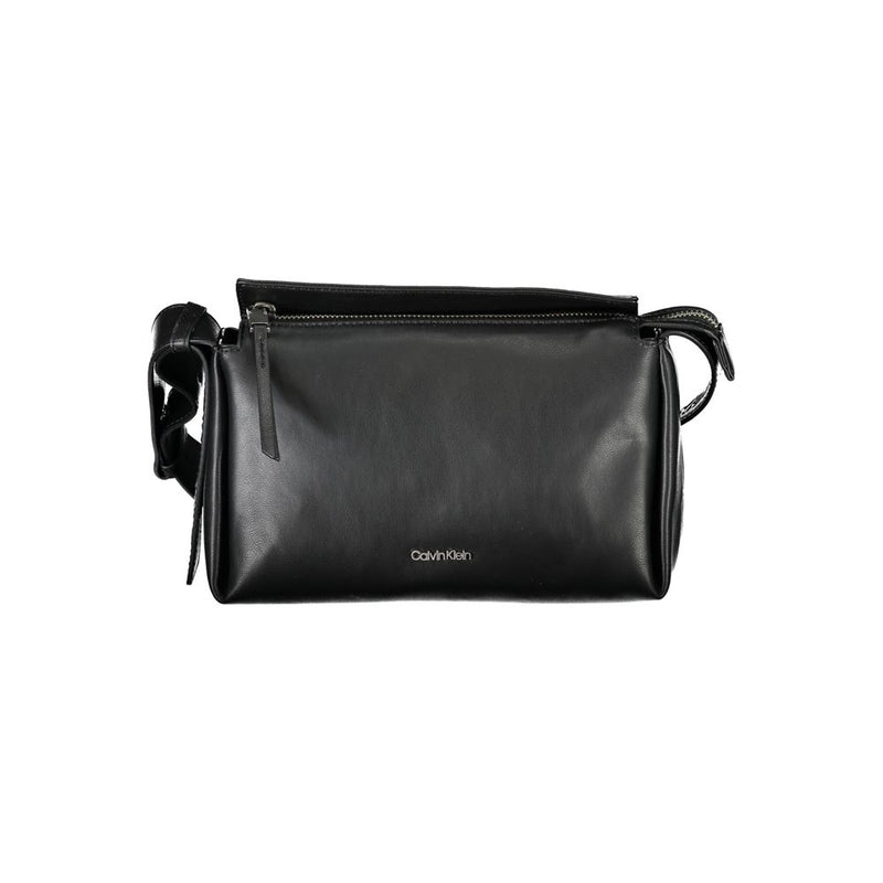Calvin Klein Black Polyester Handbag - Adjustable & Stylish