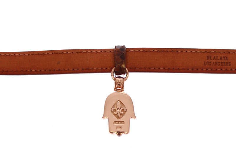 Bracelet Nialaya CZ Hamsa Eye en or 18 carats et argent 925