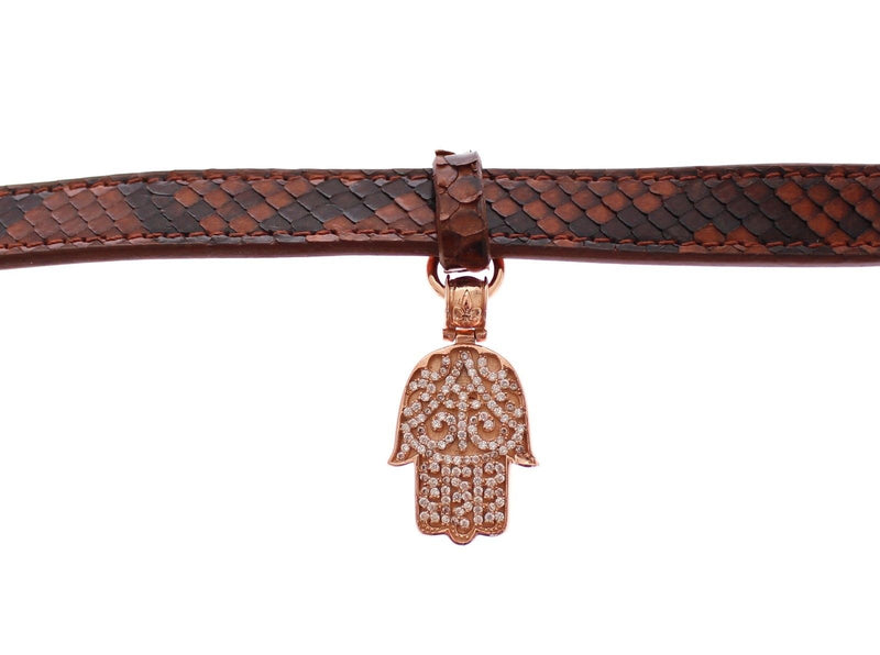 Bracelet Nialaya CZ Hamsa Eye en or 18 carats et argent 925