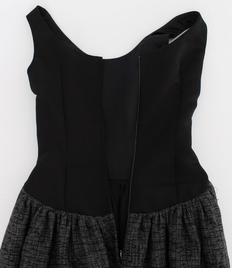 Robe longue noire et grise, style fourreau, Dolce & Gabbana