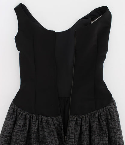 Robe longue noire et grise, style fourreau, Dolce & Gabbana