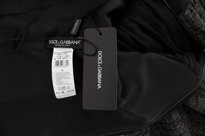 Robe longue noire et grise, style fourreau, Dolce &amp; Gabbana