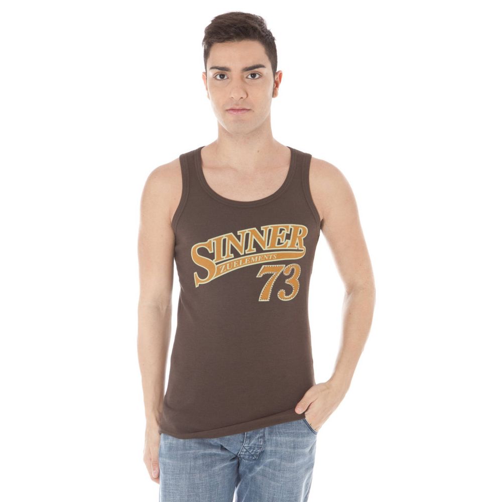 T-shirt en coton brun Zuelements