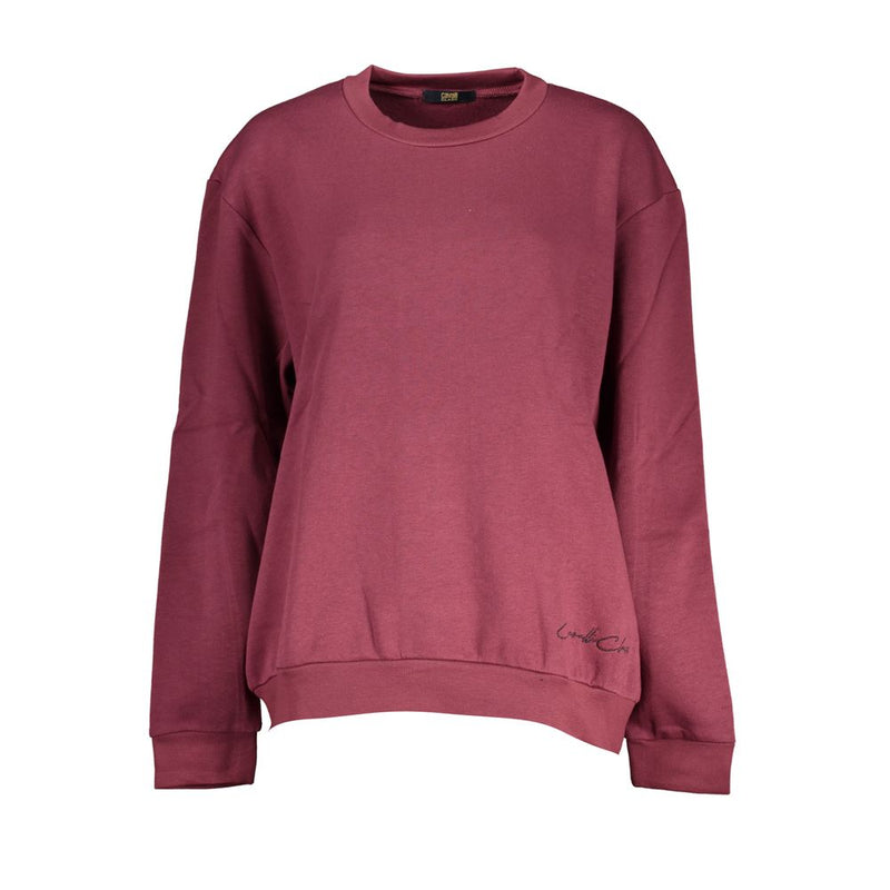 Cavalli Class Purple Cotton Women Sweater - Luxurious Comfort