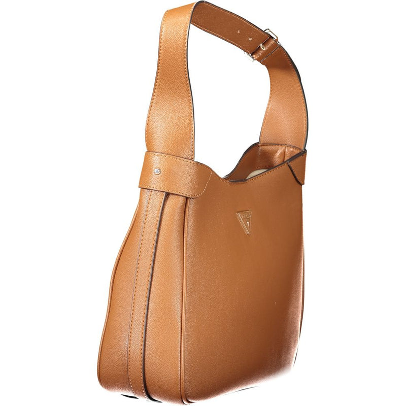 Guess Jeans Brown Polyethylene Fedora Handbag for Women