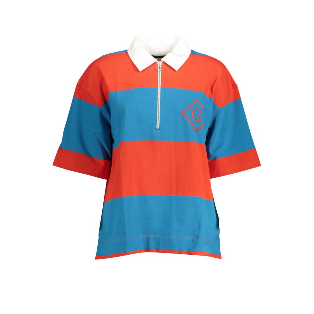 Gant Polo Shirt Femme Rouge en Coton - Élégance Décontractée