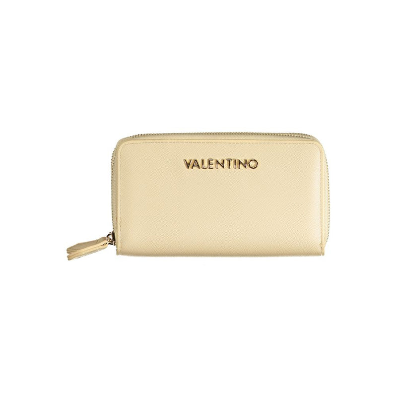 Mario Valentino Beige Polyethylene Wallet - Double Compartment Design
