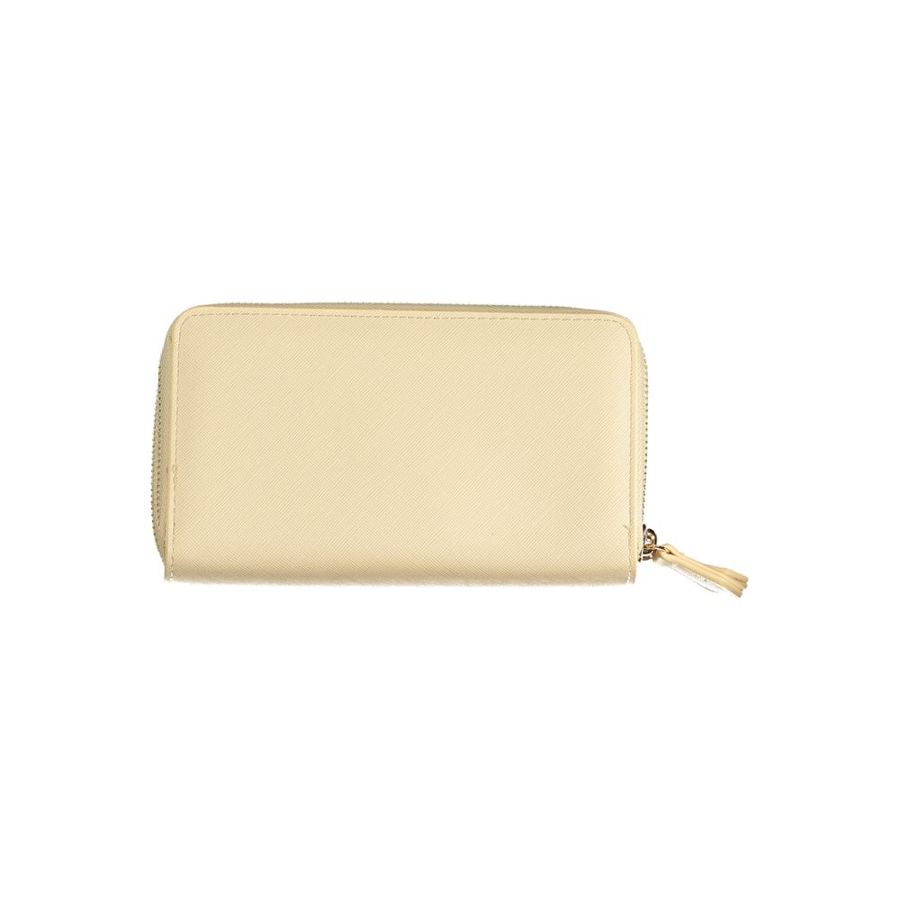 Mario Valentino Beige Polyethylene Wallet - Double Compartment Design