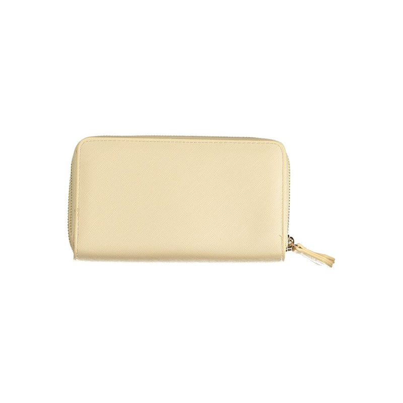Mario Valentino Beige Polyethylene Wallet - Double Compartment Design