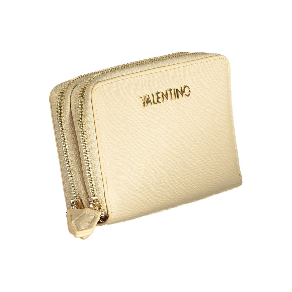 Mario Valentino Beige Polyethylene Wallet - Double Compartment Design
