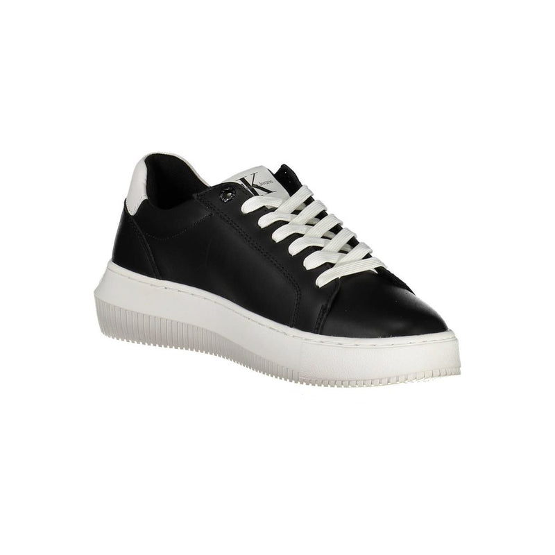 Calvin Klein Black Leather Women Sneaker - Stylish & Sustainable
