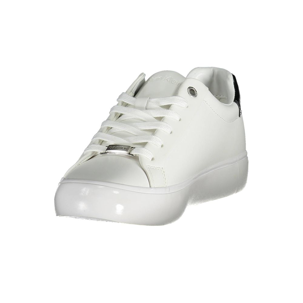 Calvin Klein White Leather Women Sneaker - Eco-Friendly Style