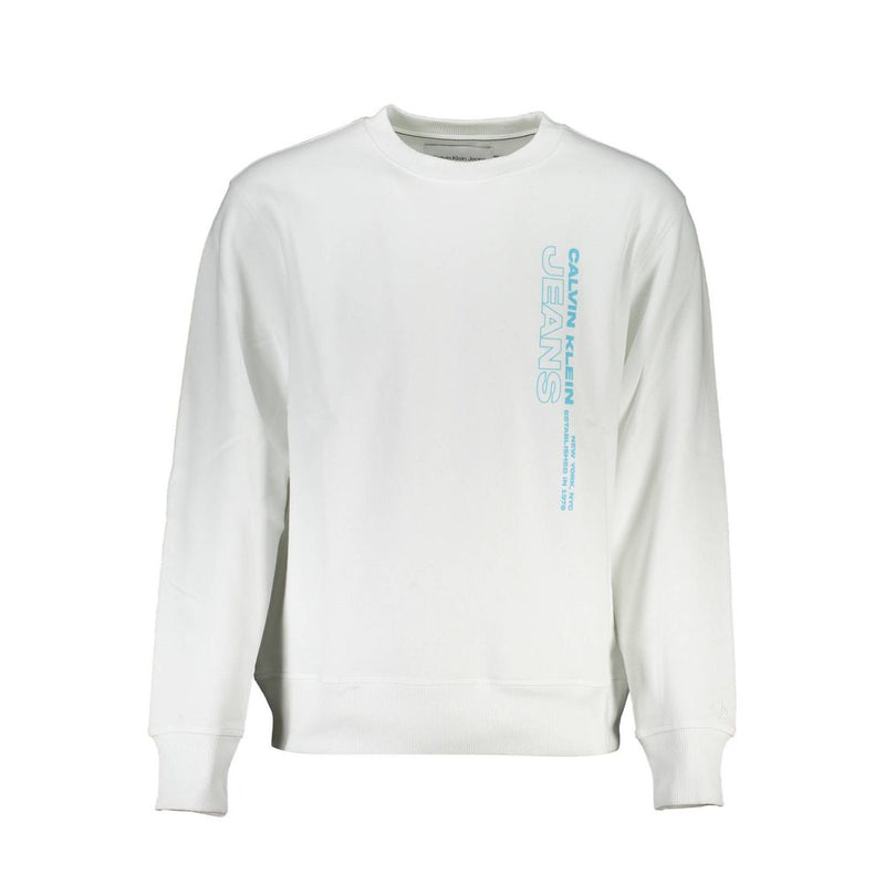 Pull en coton blanc Calvin Klein pour homme