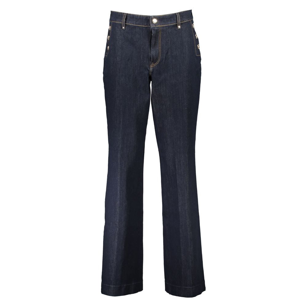 Guess Jeans Blue Cotton Women Jeans - Flared Design