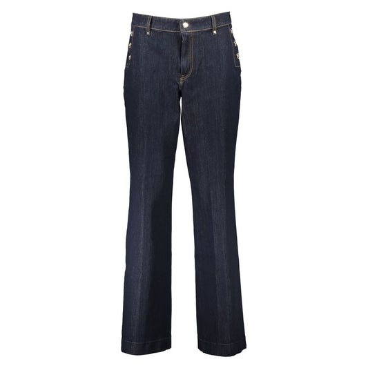 Guess Jeans Blue Cotton Women Jeans - Flared Design