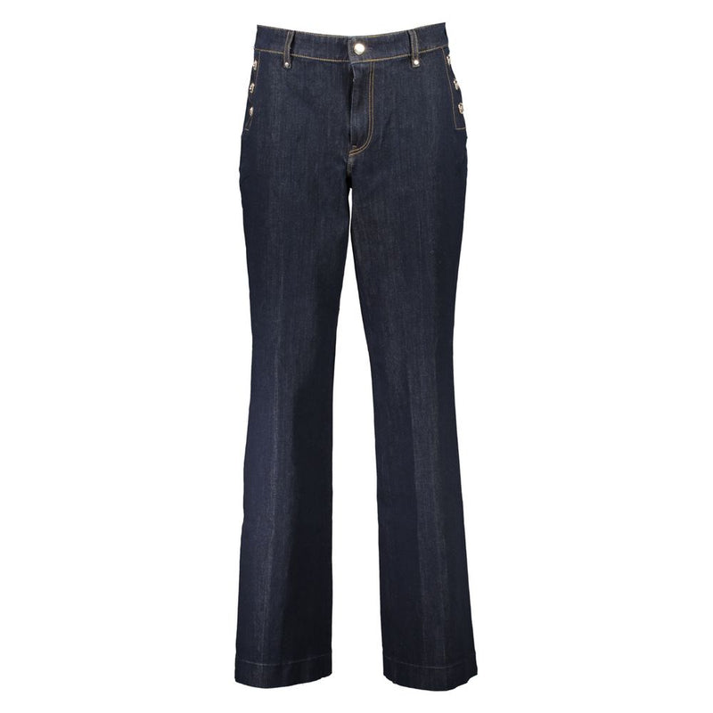 Guess Jeans Blue Cotton Women Jeans - Flared Design