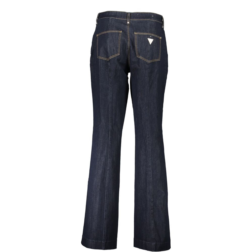 Guess Jeans Blue Cotton Women Jeans - Flared Design