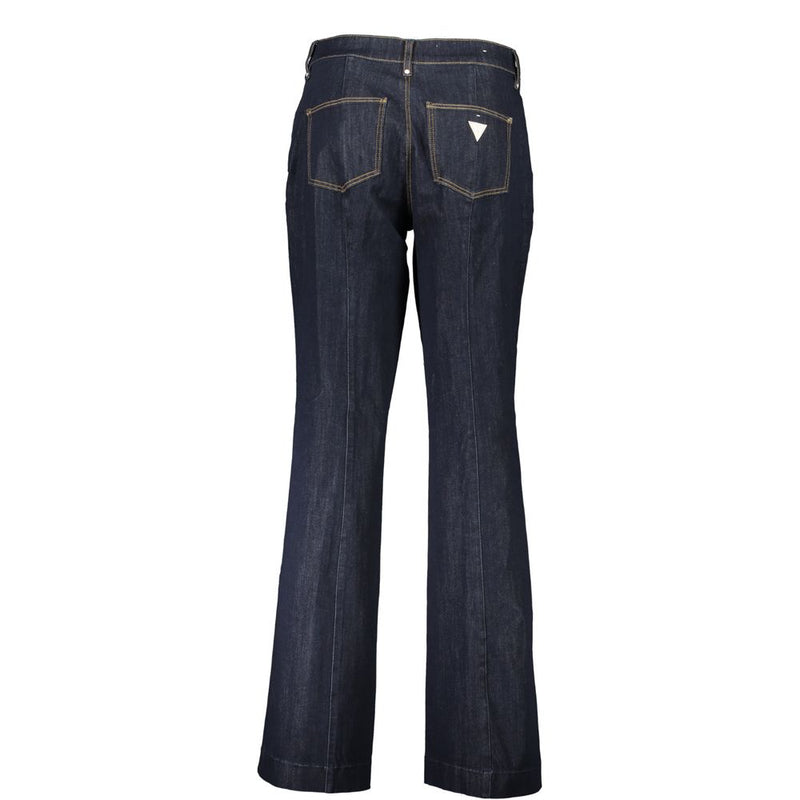 Guess Jeans Blue Cotton Women Jeans - Flared Design