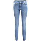 Calvin Klein Blue Cotton Women Jeans - Mid Rise Skinny Fit