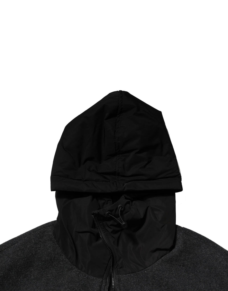 Veste bomber à capuche Dolce & Gabbana noire avec plaque DG logo.