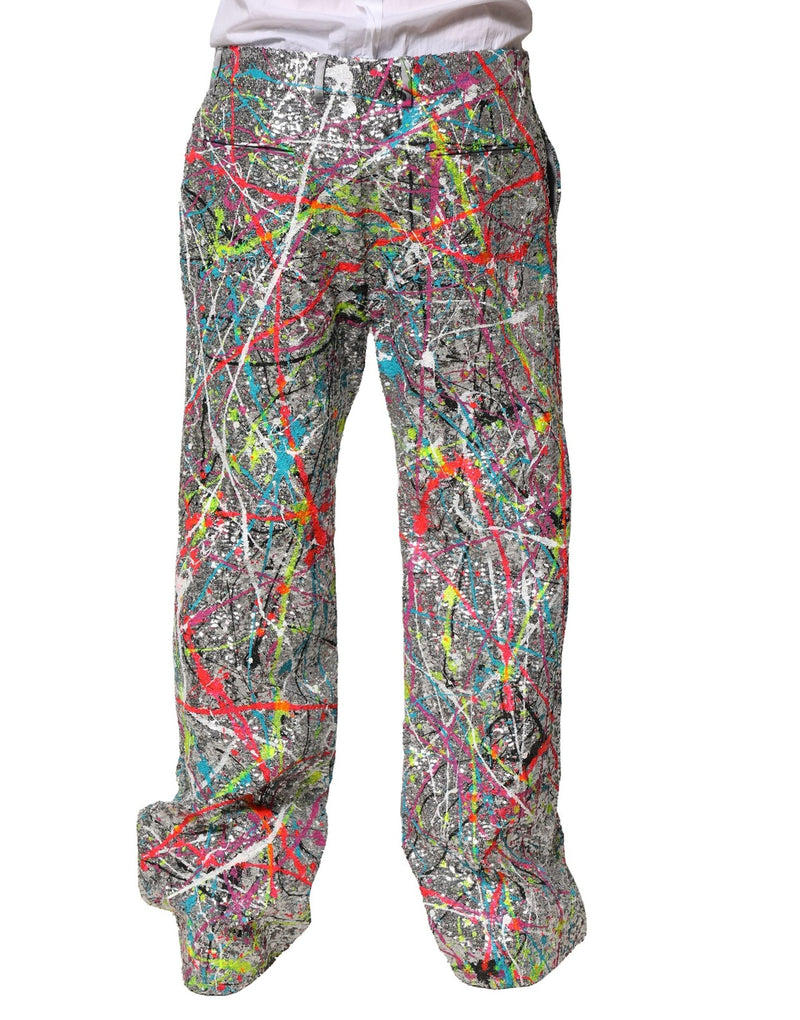 Pantalon Dolce &amp; Gabbana multicolore à paillettes et ornements
