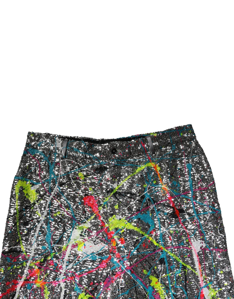 Pantalon Dolce &amp; Gabbana multicolore à paillettes et ornements
