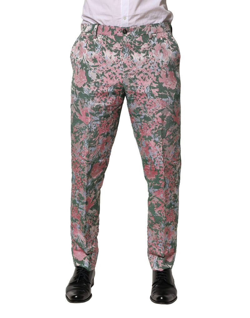 Pantalon jacquard floral multicolore Dolce &amp; Gabbana
