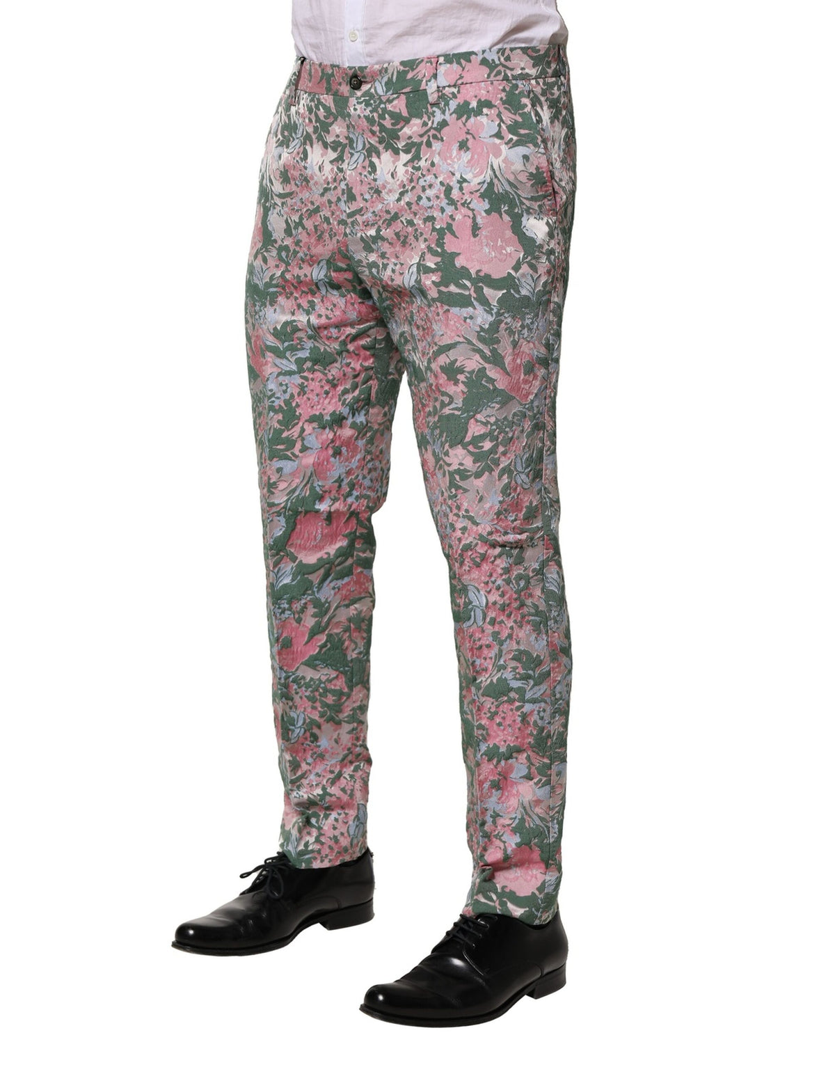 Pantalon jacquard floral multicolore Dolce &amp; Gabbana