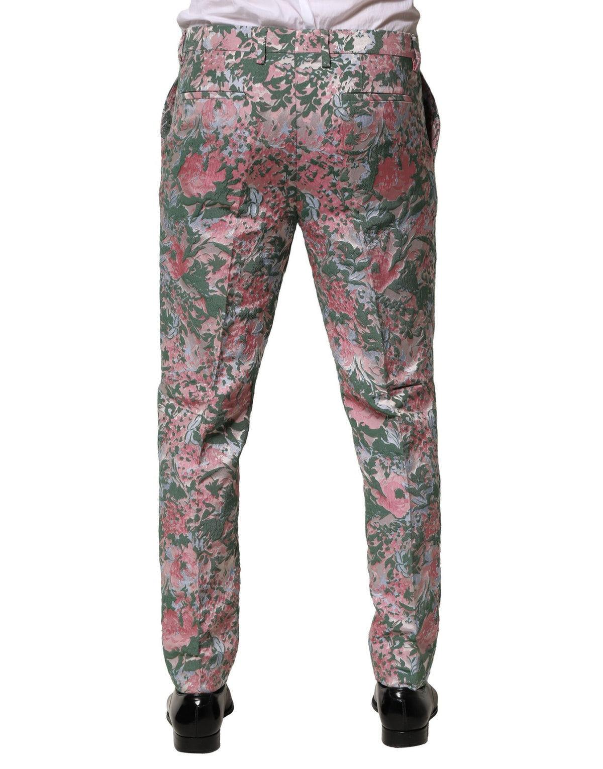Pantalon jacquard floral multicolore Dolce &amp; Gabbana