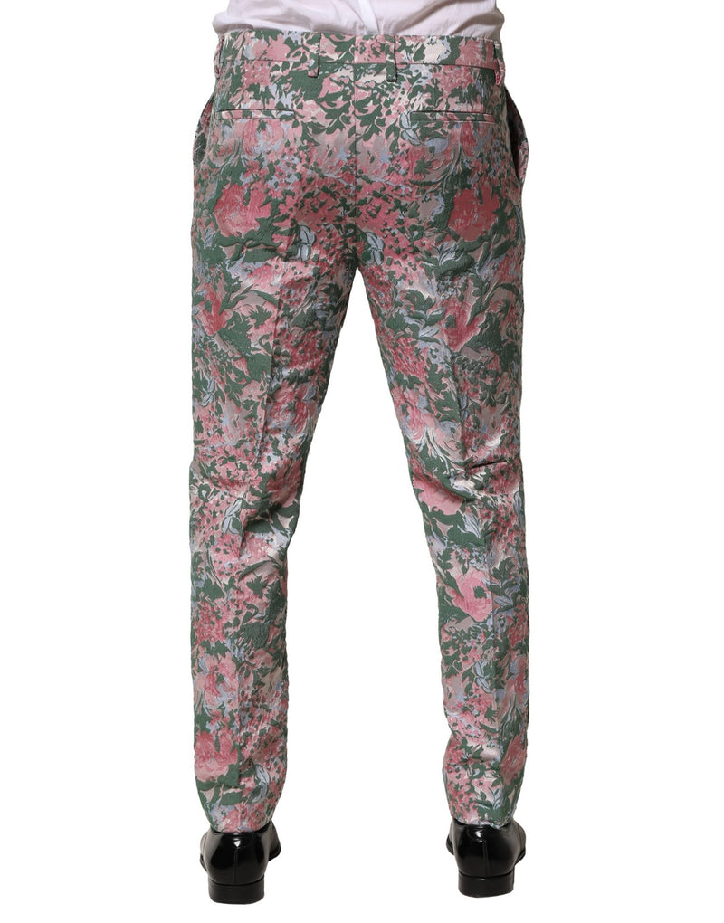 Pantalon jacquard floral multicolore Dolce &amp; Gabbana