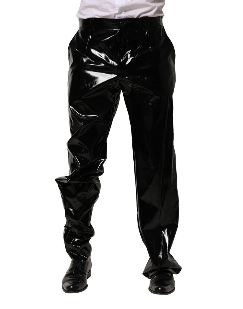 Pantalon droit noir en nylon pour homme de Dolce &amp; Gabbana