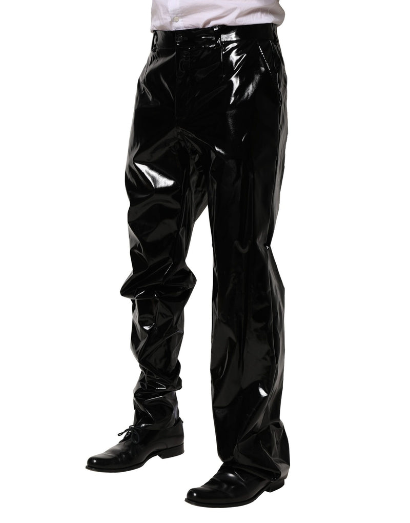 Pantalon droit noir en nylon pour homme de Dolce &amp; Gabbana