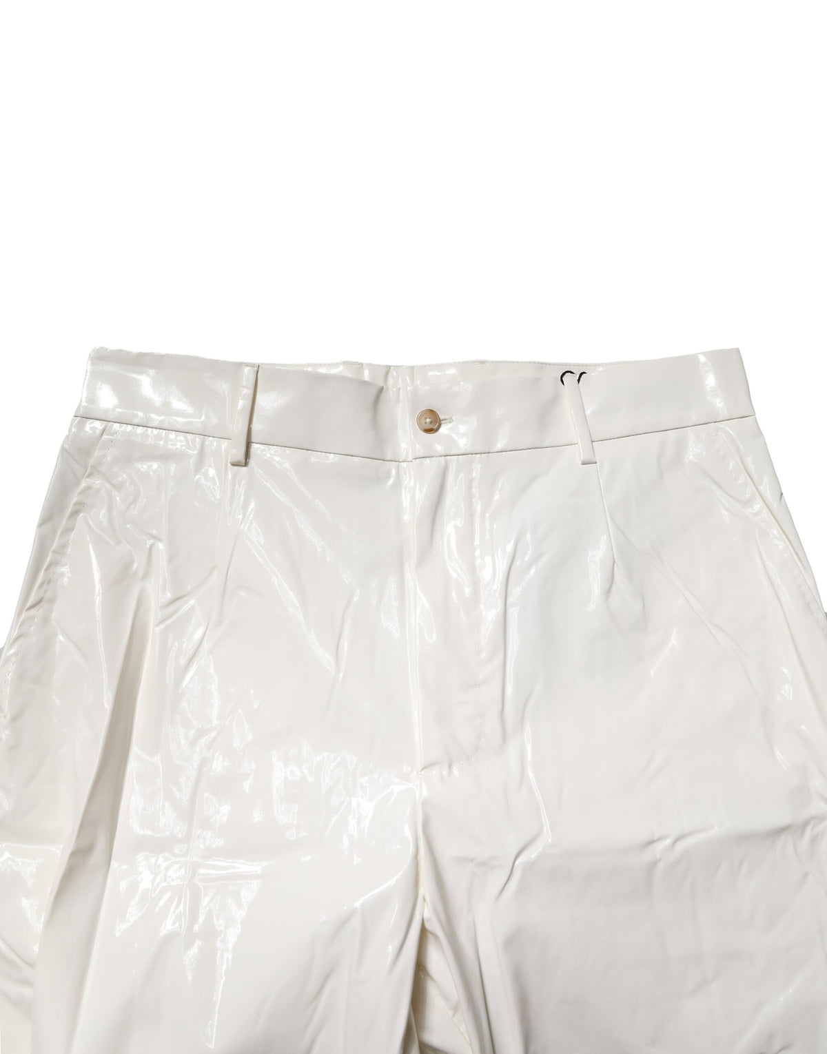 Pantalon tailleur en nylon blanc Dolce &amp; Gabbana pour homme