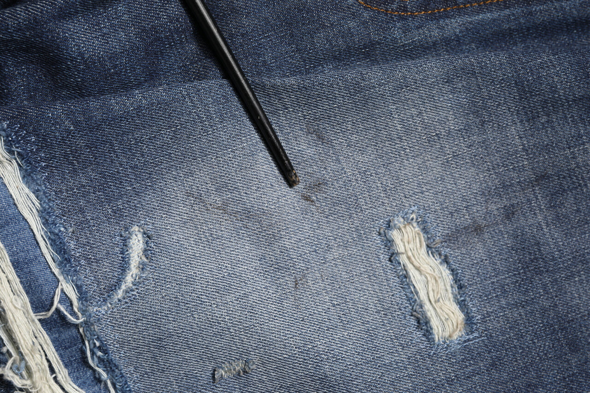 Jean homme en coton bleu délavé et déchiré Dolce &amp; Gabbana