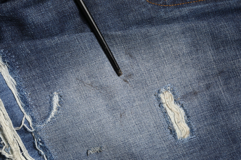 Jean homme en coton bleu délavé et déchiré Dolce &amp; Gabbana