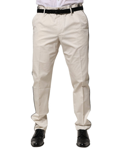 Dolce &amp; Gabbana witte katoenen jurk, smalle formele broek