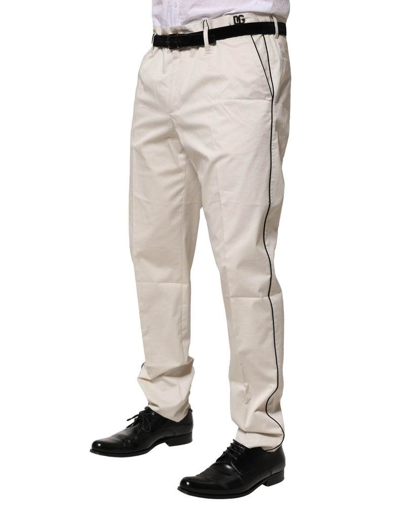 Robe blanche en coton, pantalon tailleur slim formel Dolce &amp; Gabbana