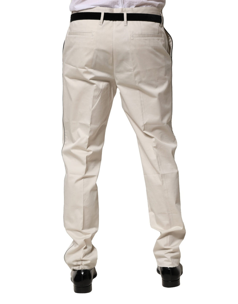 Robe blanche en coton, pantalon tailleur slim formel Dolce &amp; Gabbana