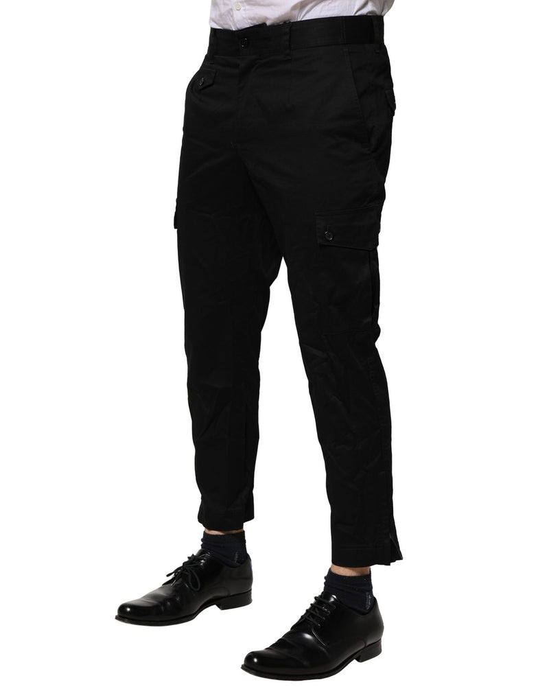 Robe en coton noir, pantalon slim formel Dolce &amp; Gabbana
