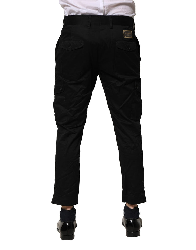 Robe en coton noir, pantalon slim formel Dolce &amp; Gabbana