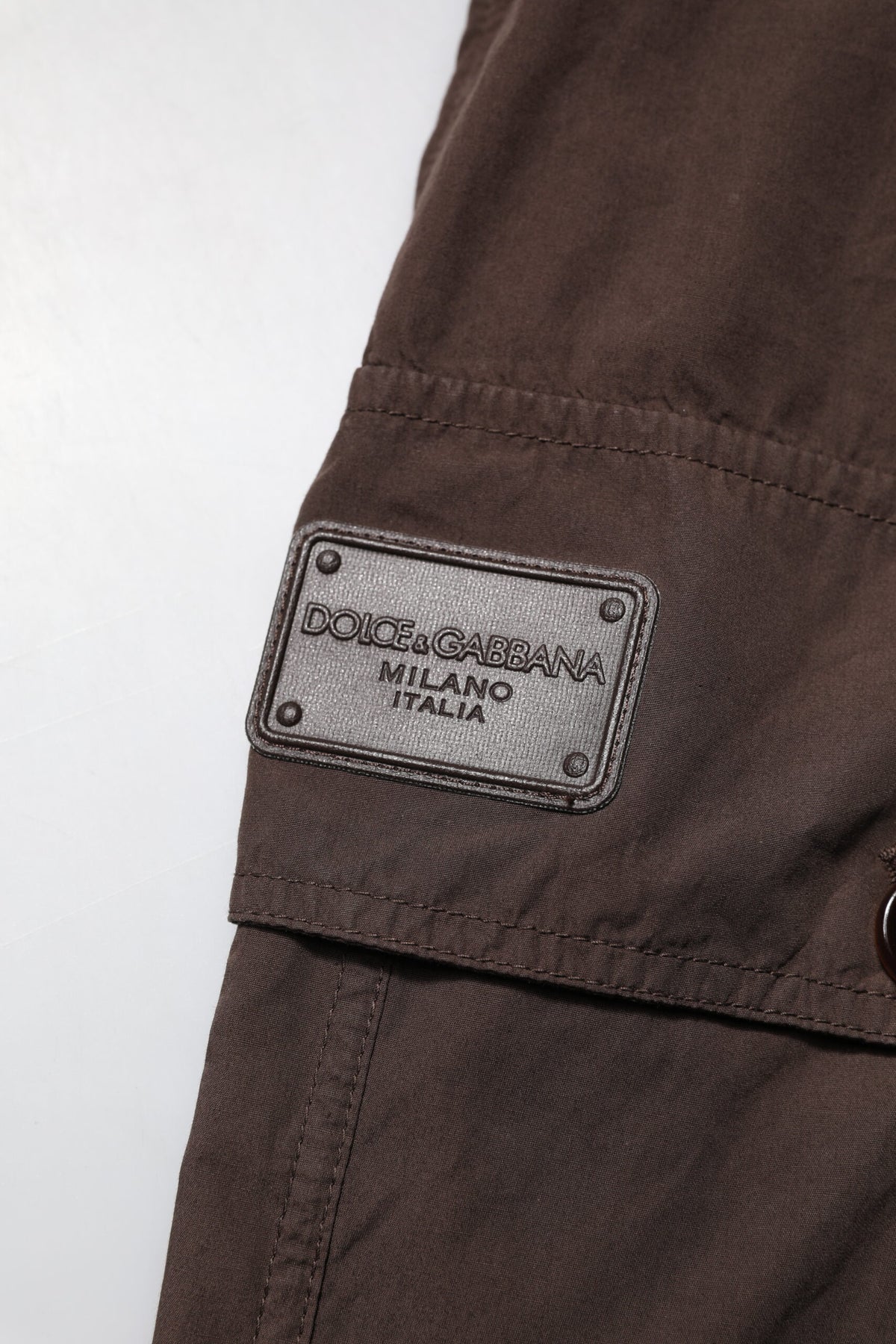 Pantalon jogging cargo en coton brun Dolce &amp; Gabbana pour homme