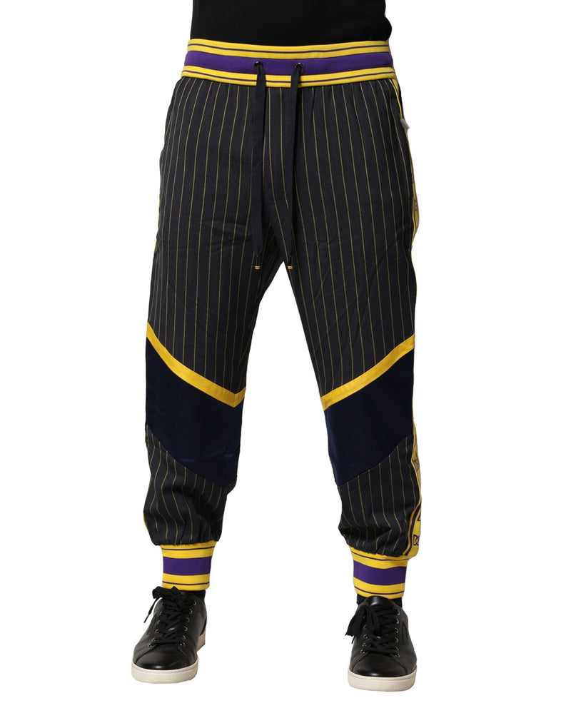 Pantalon de jogging en laine à rayures multicolores Dolce &amp; Gabbana