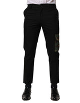 Pantalon cargo noir en coton Dolce &amp; Gabbana pour homme