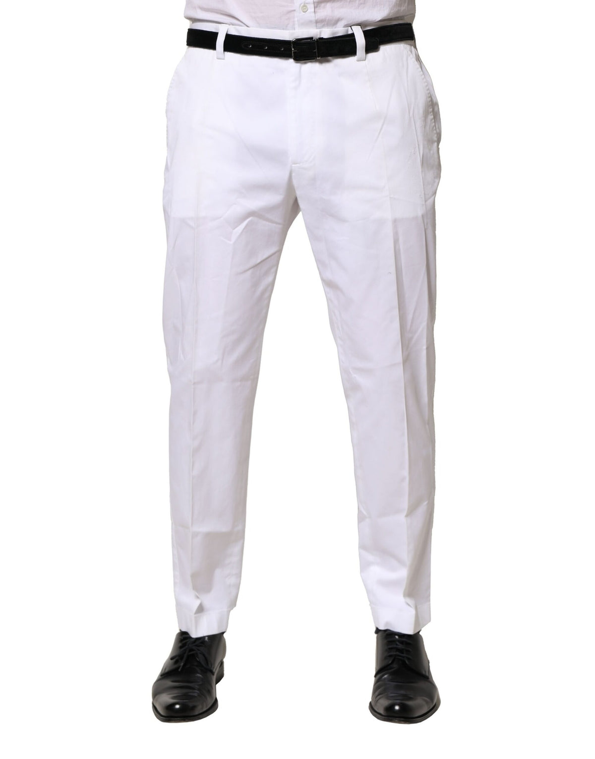 Robe blanche en coton, pantalon tailleur slim formel Dolce &amp; Gabbana