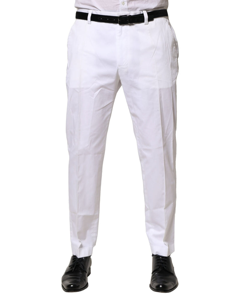 Dolce &amp; Gabbana witte katoenen jurk, smalle formele broek